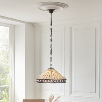 Endon 111961 - Luster na reťazi Tiffany FARGO 3xE27/10W/230V pr. 50 cm