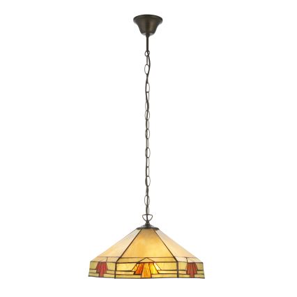 Endon 111989 - Luster na reťazi Tiffany NEVADA 3xE27/10W/230V pr. 40 cm