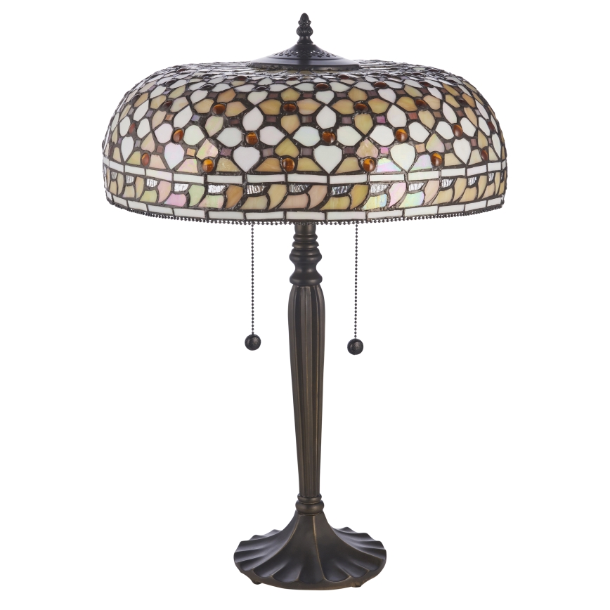 Endon 112178 - Stolná lampa Tiffany MILLE FEUX 2xE14/40W/230V priemer 45 cm