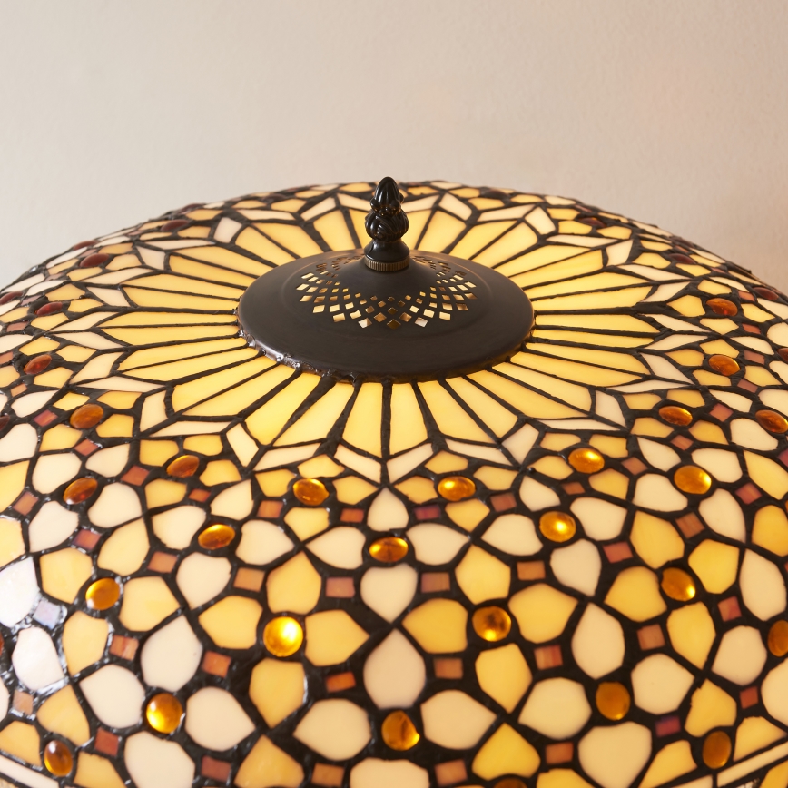 Endon 112178 - Stolná lampa Tiffany MILLE FEUX 2xE14/40W/230V priemer 45 cm