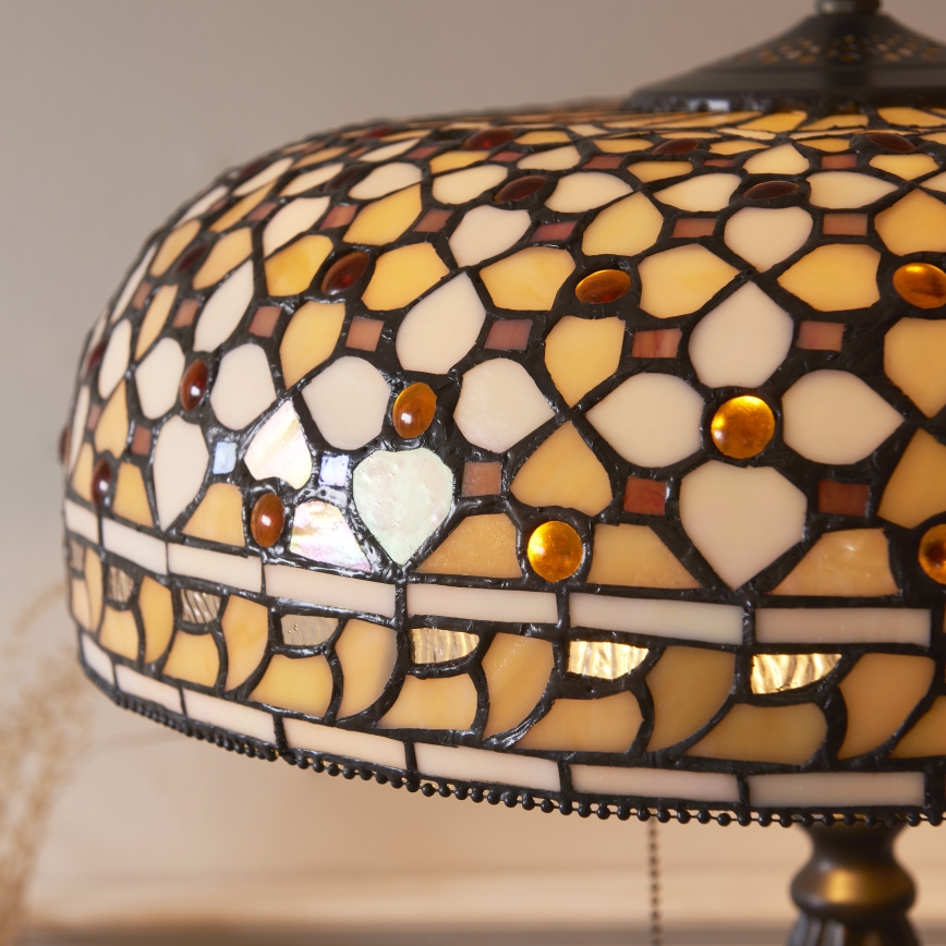 Endon 112178 - Stolná lampa Tiffany MILLE FEUX 2xE14/40W/230V priemer 45 cm