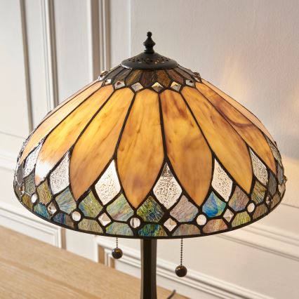 Endon 112183 - Stolná lampa Tiffany BROOKLYN 2xE14/10W/230V pr. 40 cm