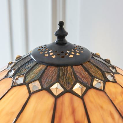 Endon 112183 - Stolná lampa Tiffany BROOKLYN 2xE14/10W/230V pr. 40 cm