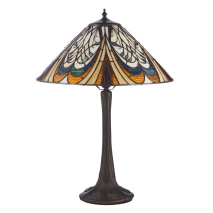Endon 112185 - Stolná lampa Tiffany HECTOR 1xE27/10W/230V priemer 40 cm