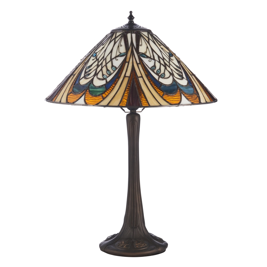 Endon 112185 - Stolná lampa Tiffany HECTOR 1xE27/10W/230V priemer 40 cm