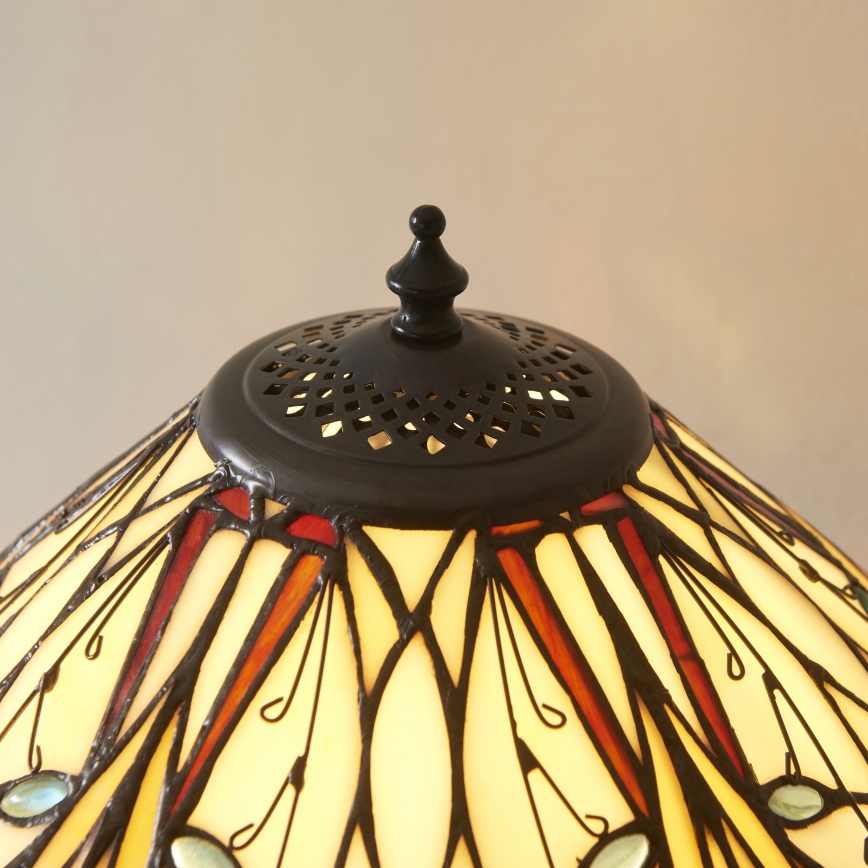 Endon 112185 - Stolná lampa Tiffany HECTOR 1xE27/10W/230V priemer 40 cm