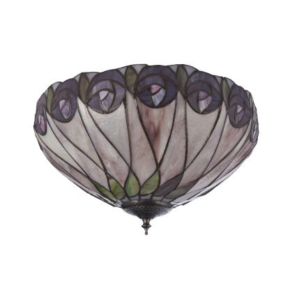 Endon 112188 - Stropné svietidlo Tiffany HUTCHINSON 2xE27/60W/230V priemer 40 cm
