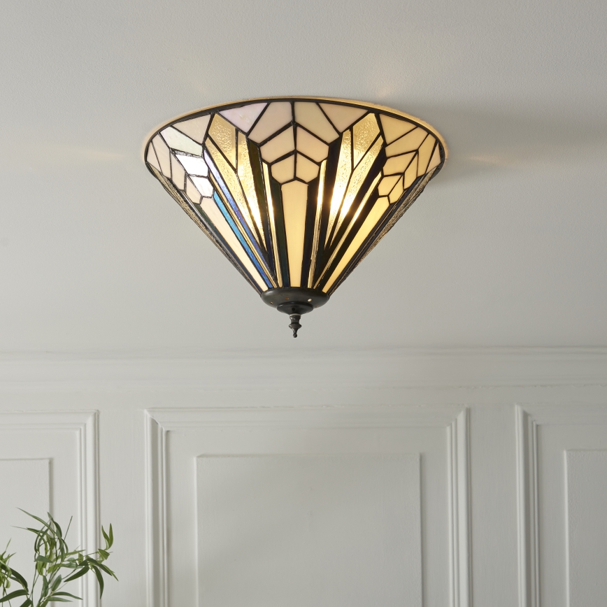 Endon 112191 - Stropné svietidlo Tiffany ASTORIA 2xE27/60W/230V pr. 40 cm