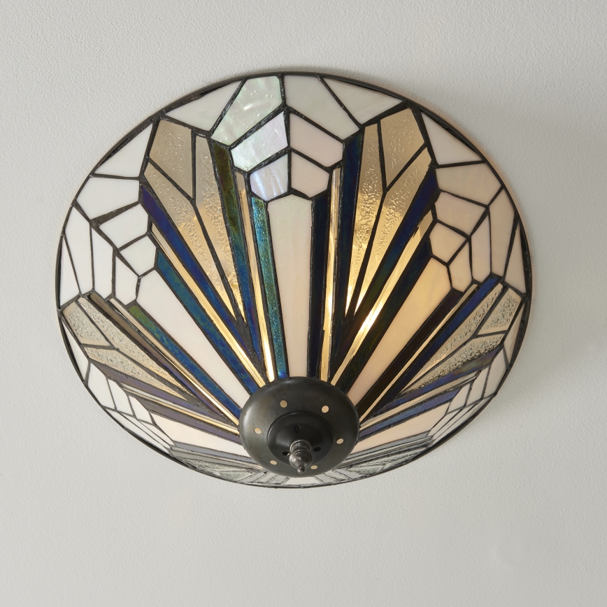Endon 112191 - Stropné svietidlo Tiffany ASTORIA 2xE27/60W/230V pr. 40 cm