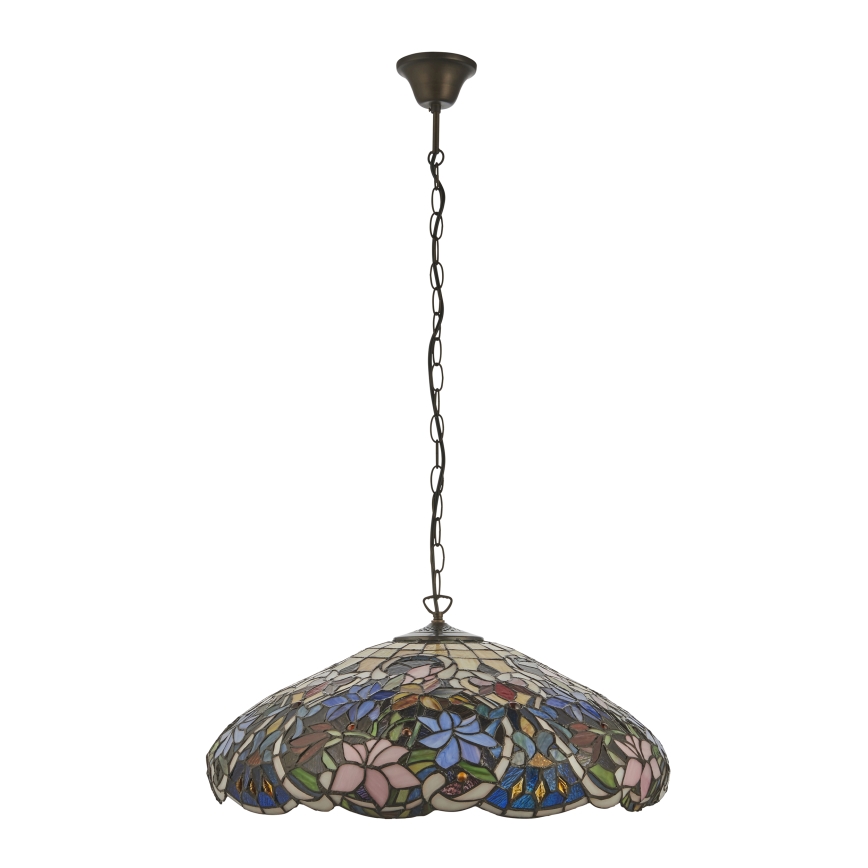 Endon 112193 - Luster na reťazi Tiffany SULLIVAN 3xE27/60W/230V, priemer 57 cm