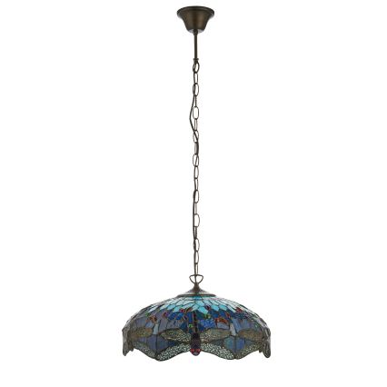 Endon 112195 - Luster na reťazi Tiffany DRAGONFLY 1xE27/60W/230V pr. 41 cm