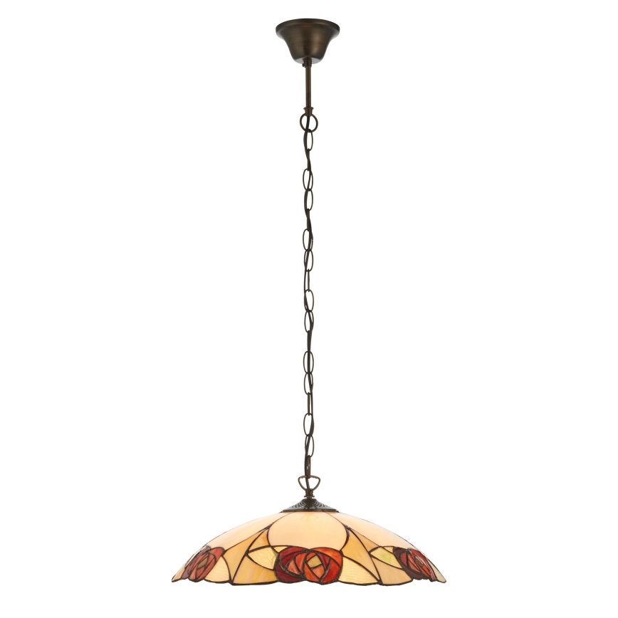 Endon 112197 - Luster na reťazi Tiffany INGRAM 1xE27/60W/230V pr. 45 cm