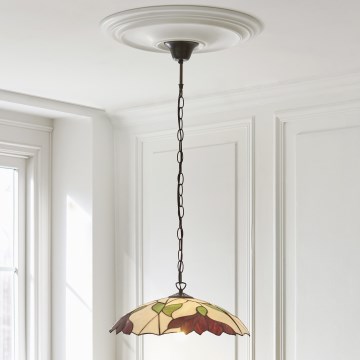 Endon 112246 - Luster na reťazi Tiffany BOTANICA 1xE27/60W/230V priemer 45 cm