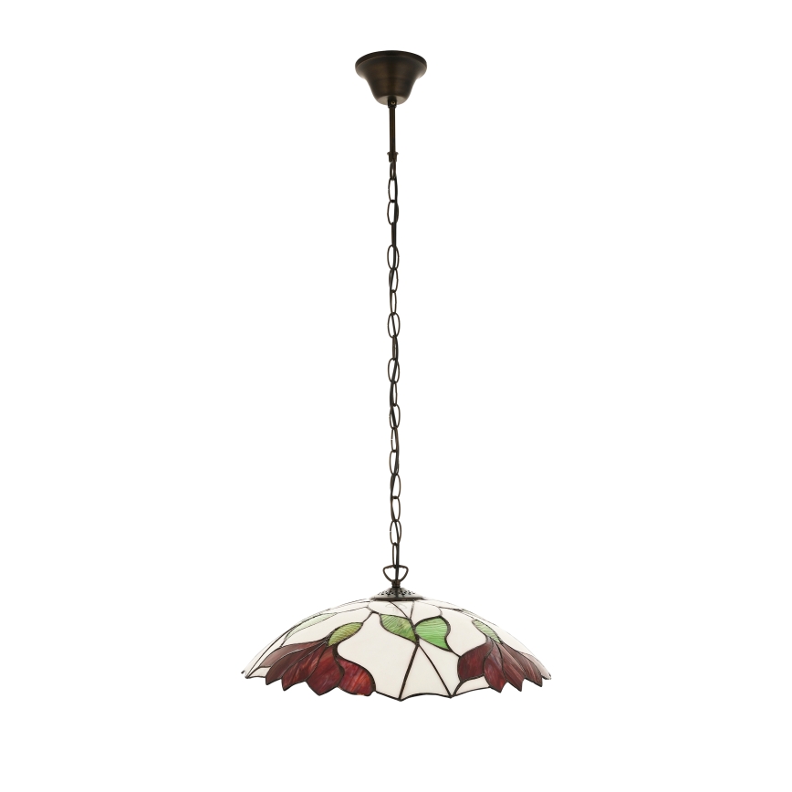 Endon 112246 - Luster na reťazi Tiffany BOTANICA 1xE27/60W/230V priemer 45 cm