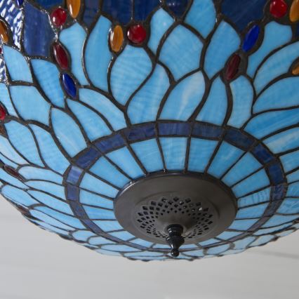 Endon 112250 - Luster na reťazi Tiffany DRAGONFLY 3xE27/60W/230V priemer 50 cm