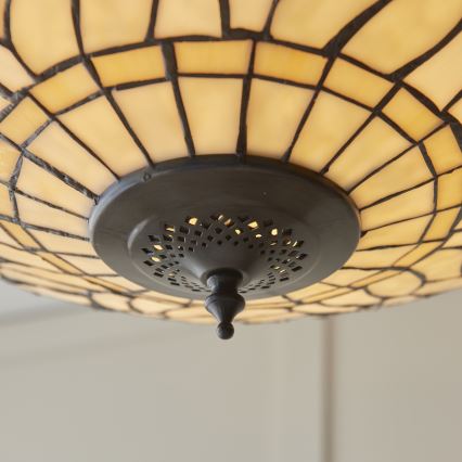 Endon 112251 - Závesný luster na reťazi Tiffany DRAGONFLY 3xE27/60W/230V priemer 50 cm
