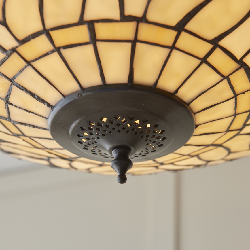 Endon 112251 - Závesný luster na reťazi Tiffany DRAGONFLY 3xE27/60W/230V priemer 50 cm