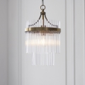 Endon 112572 - Luster na reťazi MARIETTA 1xE27/10W/230V mosadz/číre