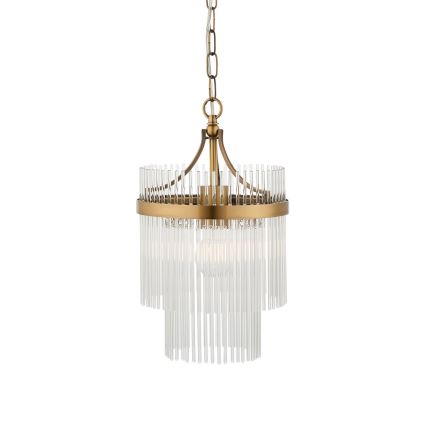 Endon 112572 - Luster na reťazi MARIETTA 1xE27/10W/230V mosadz/číre