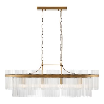 Endon 112573 - Luster na reťazi MARIETTA 4xE14/6W/230V mosadz/číra