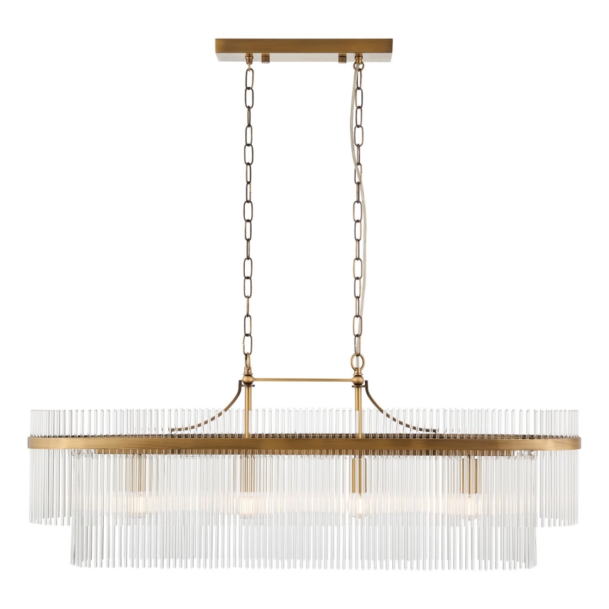 Endon 112573 - Luster na reťazi MARIETTA 4xE14/6W/230V mosadz/číra