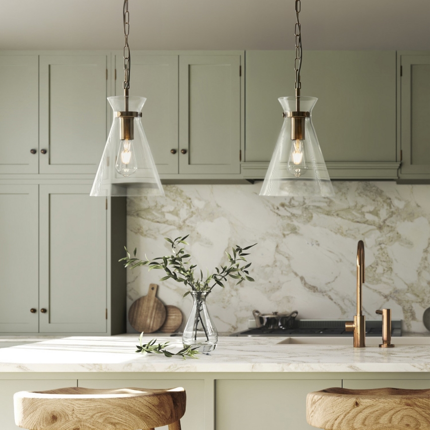 Endon 112859 - Luster na reťazi HARLOW 1xE27/10W/230V mosadz