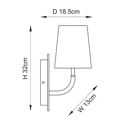 Endon 114202 - Nástenné svietidlo 1xE14/7W/230V béžová/zlatá