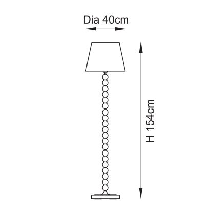 Endon 114634 - Stojacia lampa HIGGLEDY 1xE27/10W/230V zelená/šedá