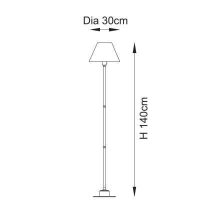 Endon 114785 - LED Stmievateľná nabíjacia stojacia lampa BURLEY LED/1,5W/5V mosadz/šedá