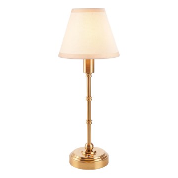 Endon 114811 - LED Stmievateľná nabíjateľná stolná lampa BURLEY LED/1,5W/5V 3600 mAh mosadz/biela