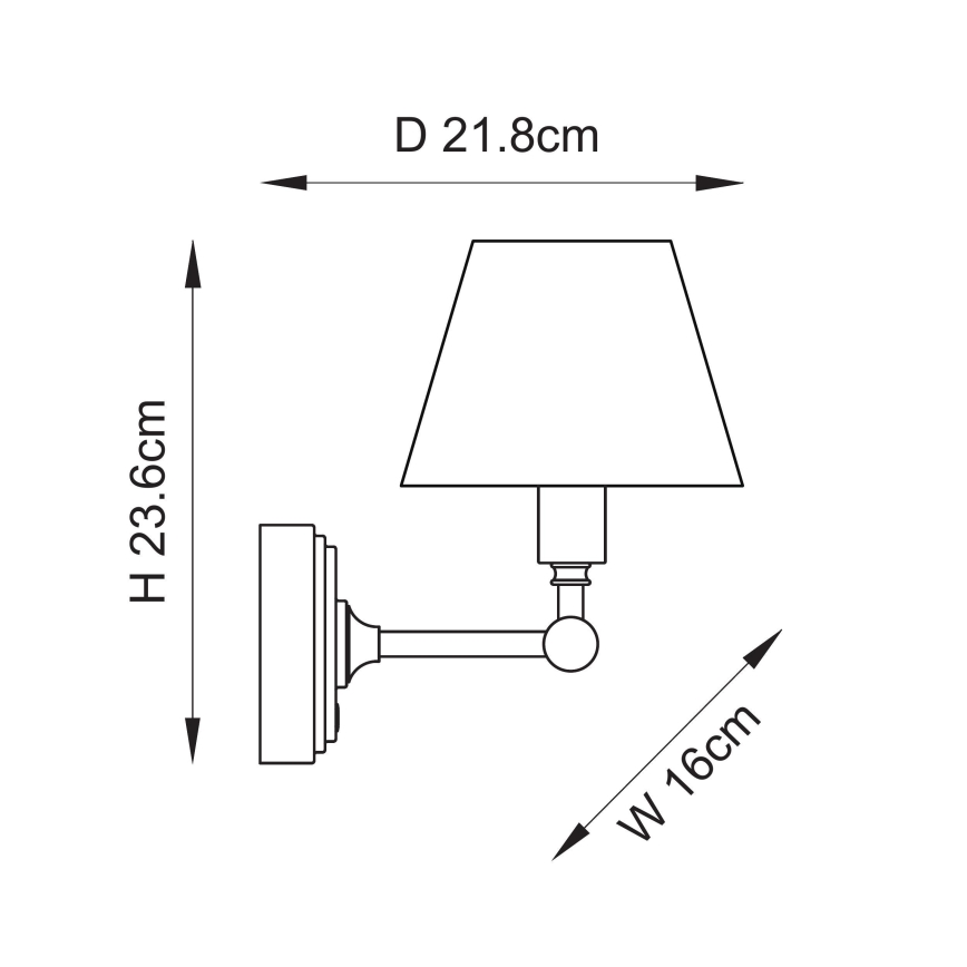 Endon 114827 - LED Stmievateľná nabíjacia nástenná lampa BURLEY LED/1,5W/5V 3600 mAh mosadz/modrá