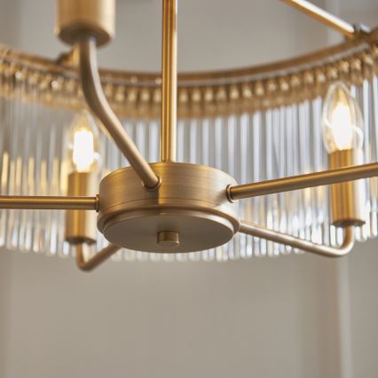 Endon 119110 - Luster na reťazi CLERMONT 5xE14/6W/230V mosadz