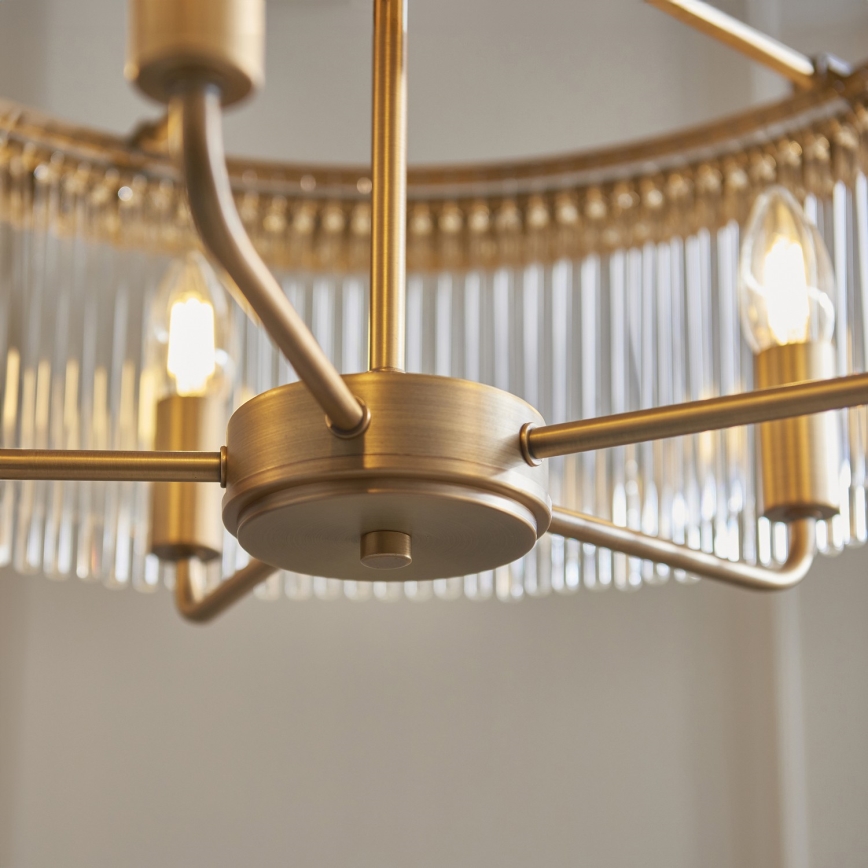 Endon 119110 - Luster na reťazi CLERMONT 5xE14/6W/230V mosadz