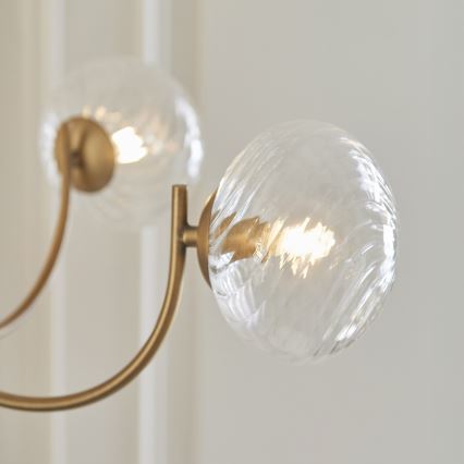 Endon 119210 - Luster na tyči HAGUE 5xG9/5W/230V mosadz