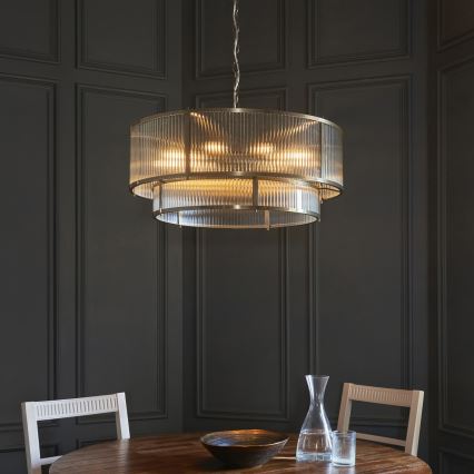 Endon 119456 - Luster na reťazi RIDGETON 8xE14/7W/230V mosadz