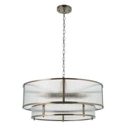 Endon 119456 - Luster na reťazi RIDGETON 8xE14/7W/230V mosadz