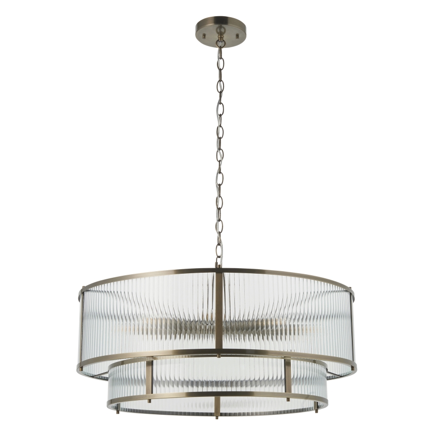 Endon 119456 - Luster na reťazi RIDGETON 8xE14/7W/230V mosadz