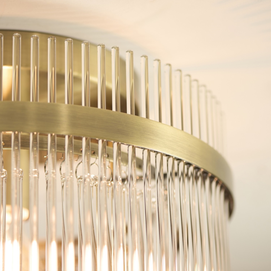 Endon 119492 - Prisadený luster MARIETTA 1xE27/10W/230V mosadz/priehľadné