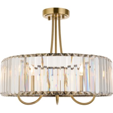 Endon 119609 - Luster na tyči VISCONTI 3xE14/6W/230V mosadz