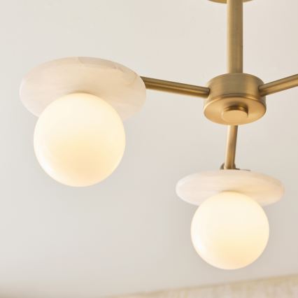 Endon 120036 - Luster na tyči CERCHIO 3xG9/5W/230V mosadz