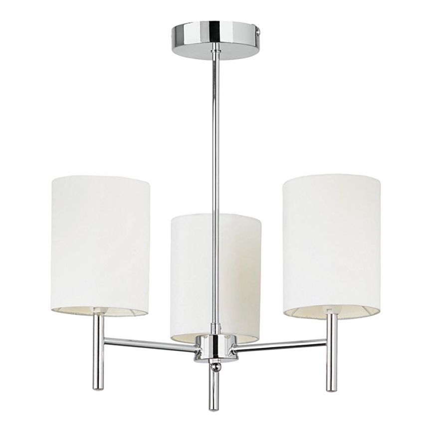 Endon 56642 - Luster na tyči BRIO 3xE14/40W/230V lesklý chróm/biela