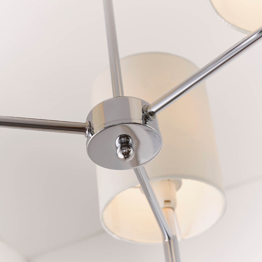 Endon 56642 - Luster na tyči BRIO 3xE14/40W/230V lesklý chróm/biela