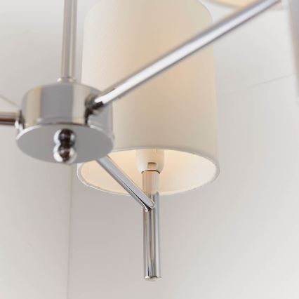 Endon 56642 - Luster na tyči BRIO 3xE14/40W/230V lesklý chróm/biela