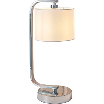 Endon 57917 - Stmievateľná stolná lampa CANNING 1xE14/40W/230V lesklý chróm/biela