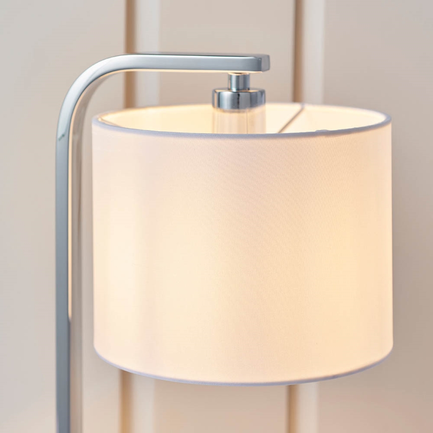 Endon 57917 - Stmievateľná stolná lampa CANNING 1xE14/40W/230V lesklý chróm/biela