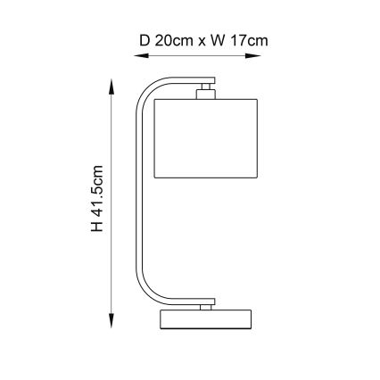 Endon 57917 - Stmievateľná stolná lampa CANNING 1xE14/40W/230V lesklý chróm/biela
