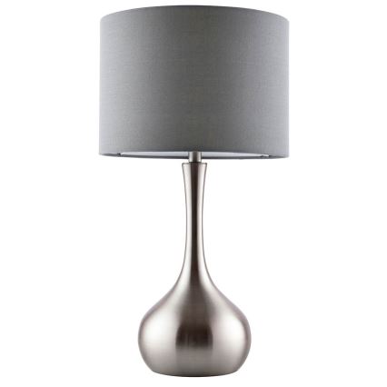 Endon 61192 - Stmievačná stolná lampa PICCADILLY 1xE14/40W/230V matný chróm/sivá