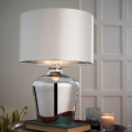 Endon 61198 - Stolná lampa WALDORF 1xE27/10W/230V lesklý chróm/biela