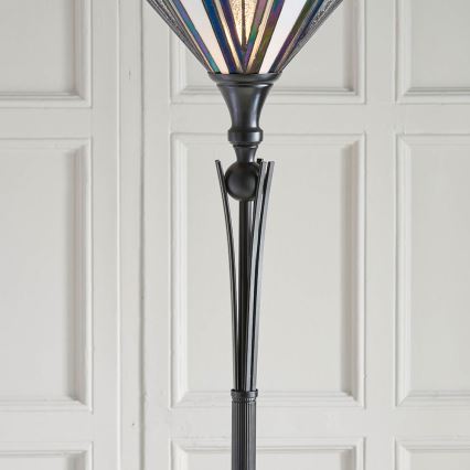 Endon 63933 - Stojacia lampa Tiffany ASTORIA 1xE27/60W/230V, priemer 40 cm