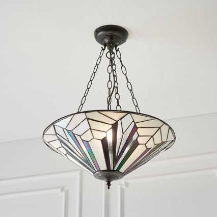 Endon 63936 - Luster na reťazi Tiffany ASTORIA 3xE27/60W/230V pr. 48 cm